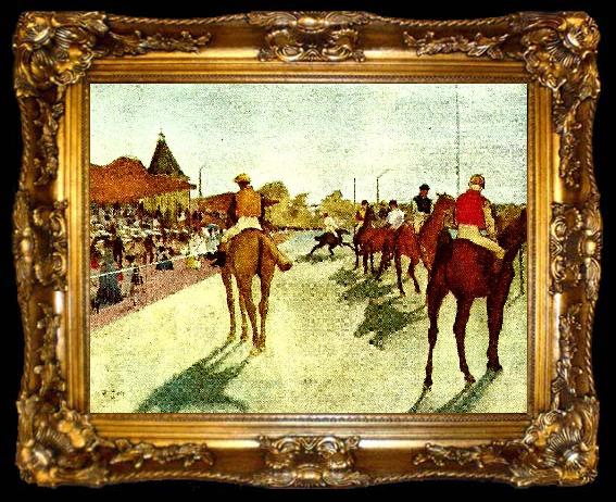 framed  Edgar Degas pa kapplopningsbanan, ta009-2